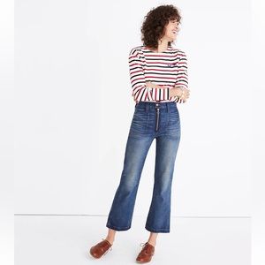 Madewell Rivet & Thread Extra-High Kick Out
Jeans: Exposed Zip Edition